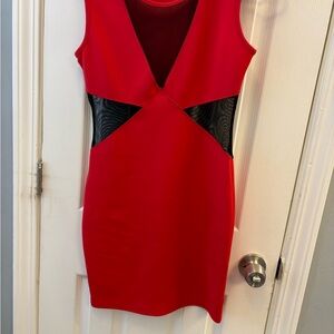 Elegant Red and Black Women's Dress